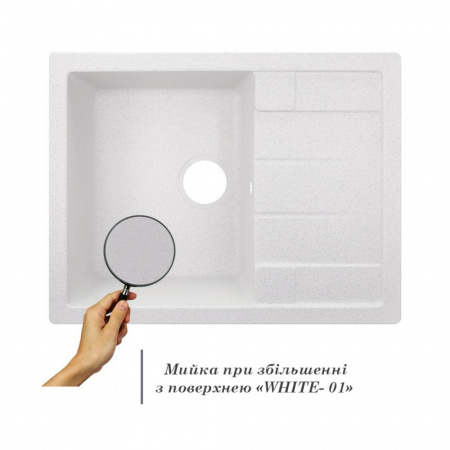 Кухонна мийка Lidz 650x500/200 WHI-01 (LIDZWHI01650500200)