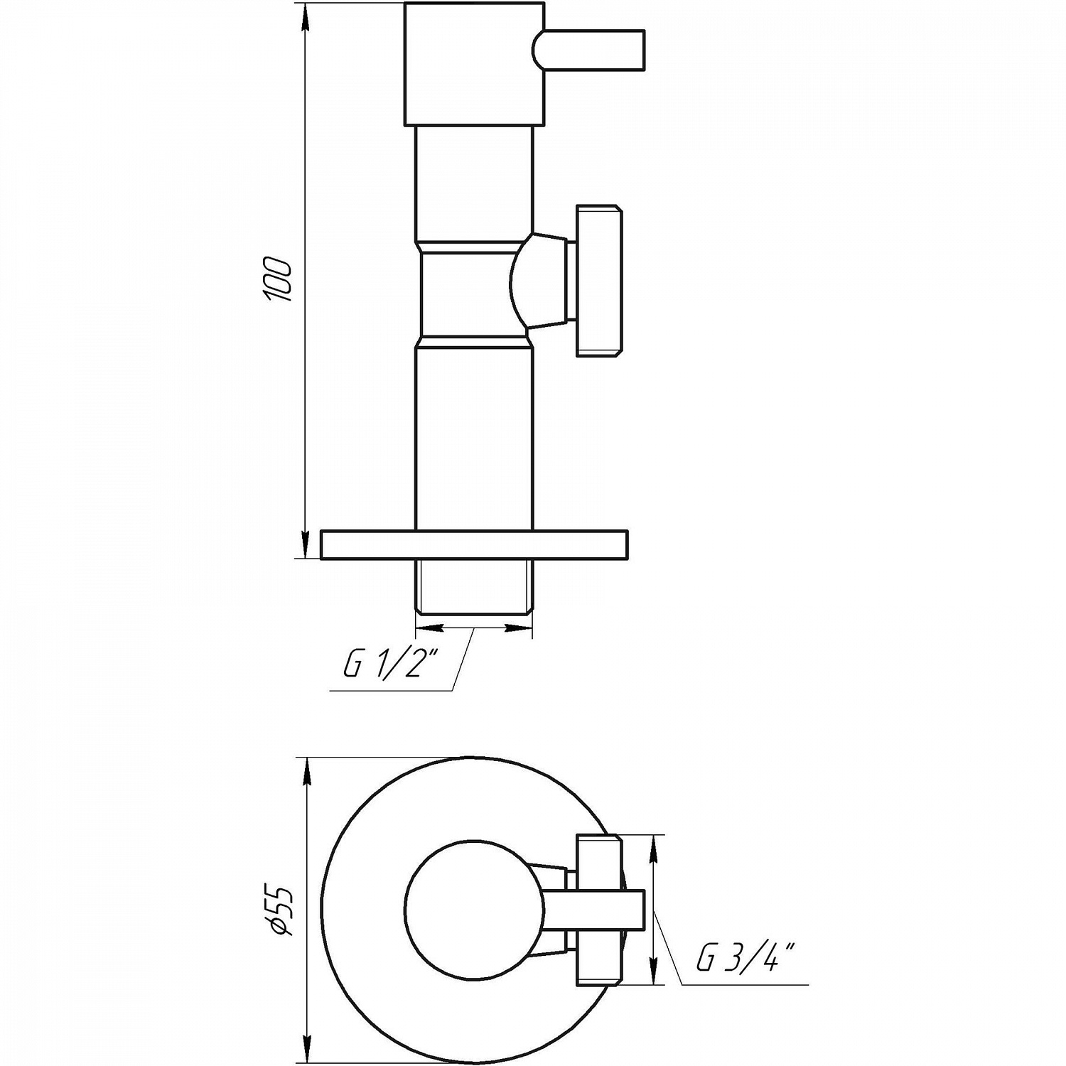 Кран напівобертовий кутовий SOLOMON 1/2″х3/4″ Lazer 7076 (2шт) в інтернет-магазині Yago