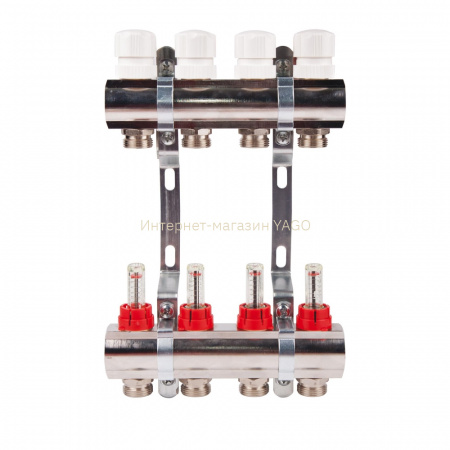 Колектор з витратомірами SD Plus 1" 8 виходів SD235W8